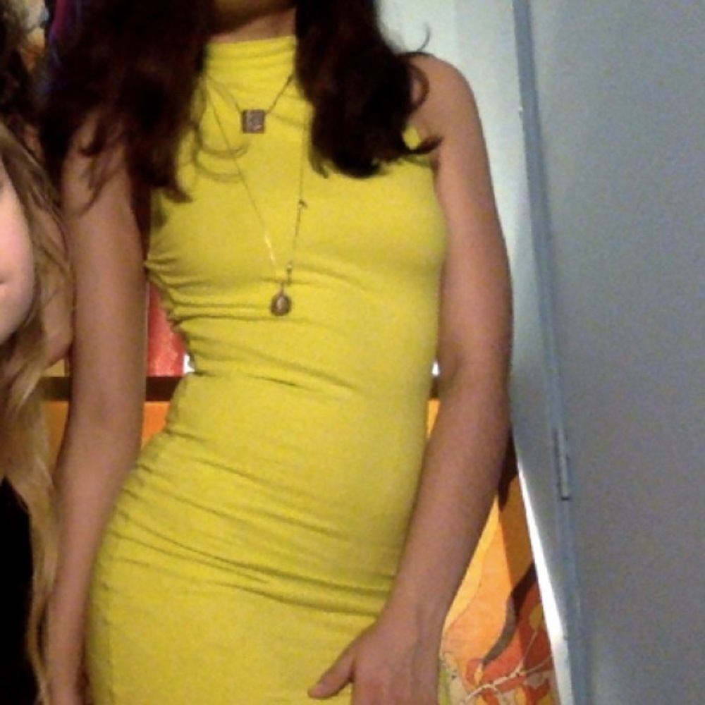 ⚠️neon yellow American Apparel dress⚠️
